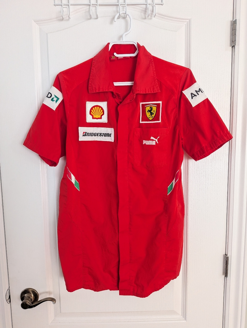 Puma Ferrari F1 Team Racing Shirt Scuderia Red Shell Bridgestone Small